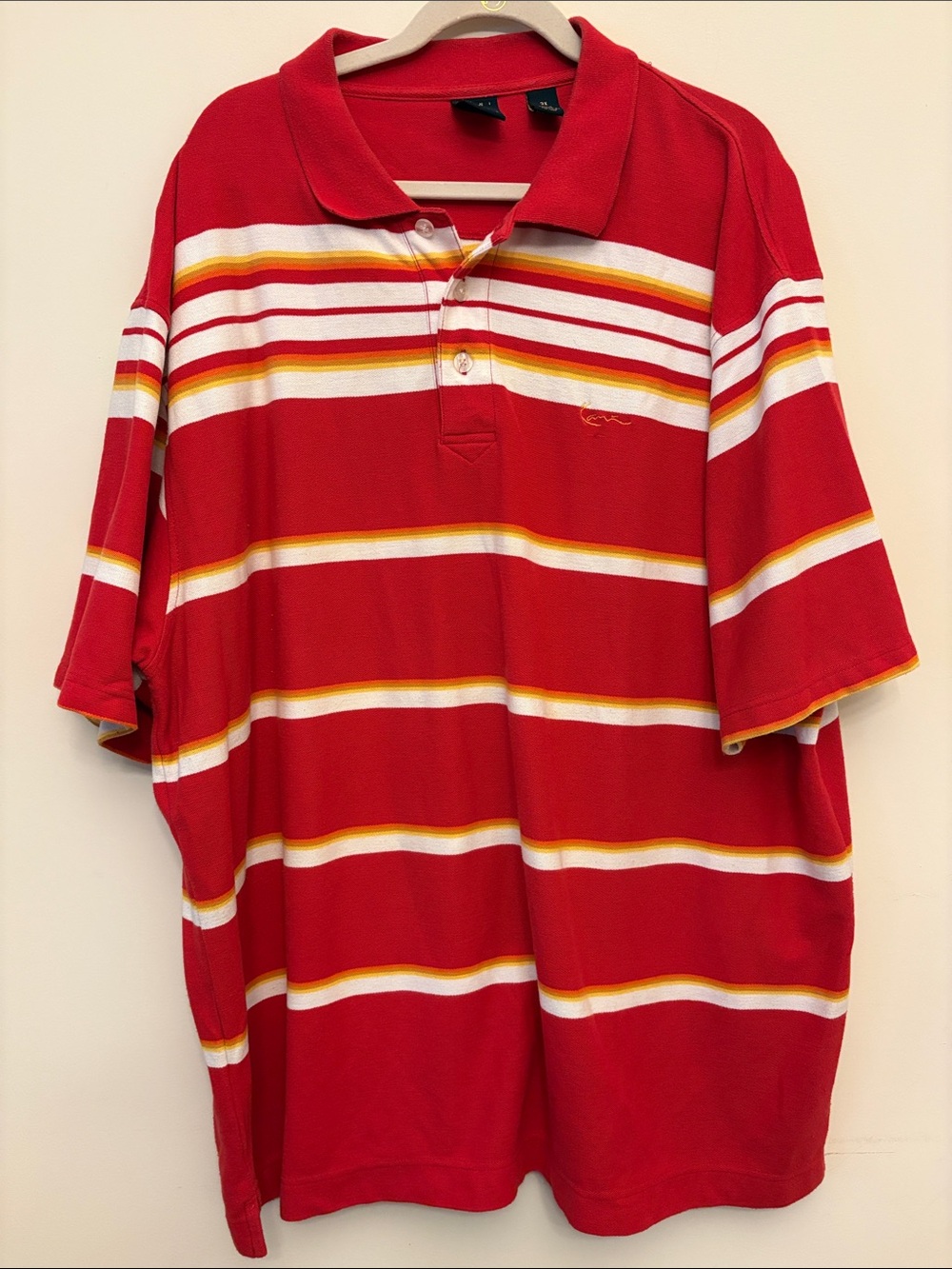 Karl Kani Red Stripe Polo Shirt - Classic Casual Style Size 3X